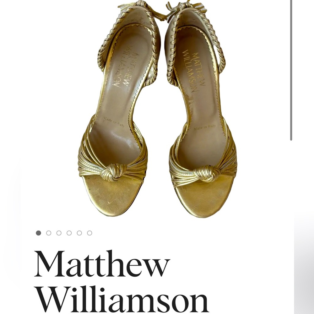 Matthew Williamson gold wrap around sandals sz.41